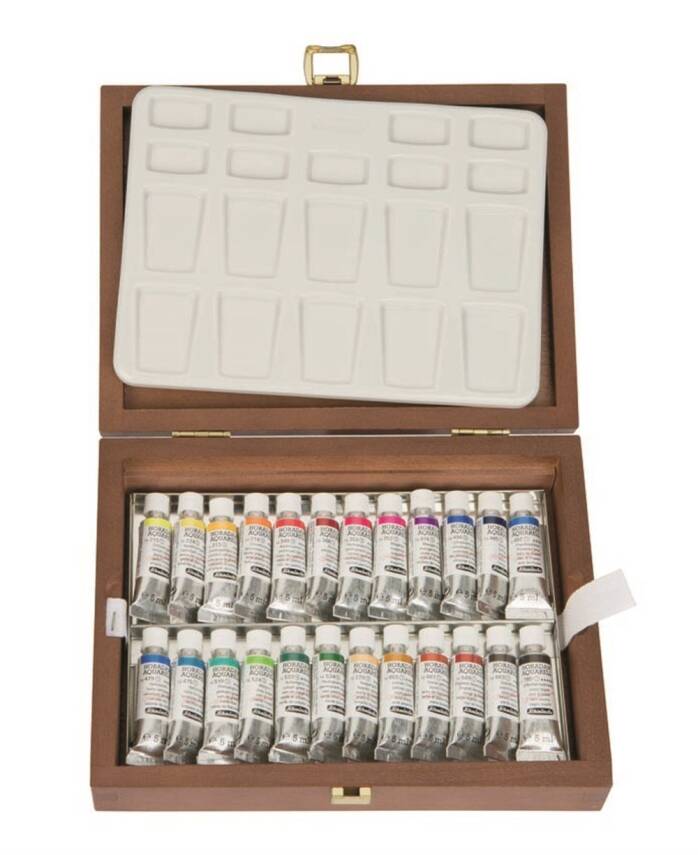 Schmincke Horadam Ahşap Kutu Artist Sulu Boya Seti 24 x 5 ml - 2