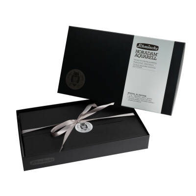 Schmincke Horadam Aquarell Ahşap Kutu Artist Suluboya Seti 8'li XL Tablet Fırça ve Palet Hediyeli