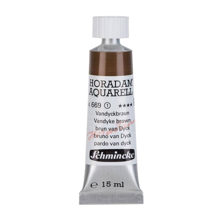 Schmincke Horadam Aquarell Artist Sulu Boya 15 ml 669 Vandyke Brown Seri 1 - 1