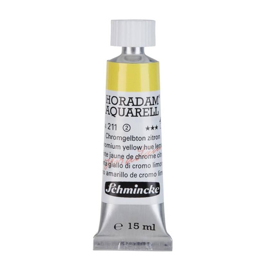 Schmincke Horadam Aquarell Artist Sulu Boya 15 ml 211 Chrome Yellow Lemon No Lead Seri 2 - 1