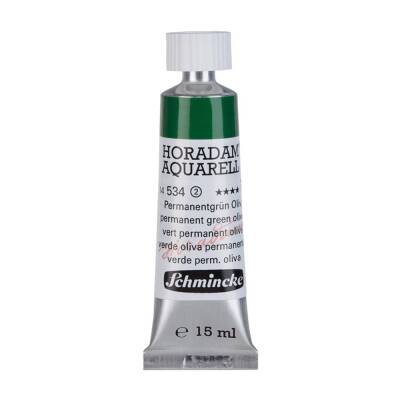 Schmincke Horadam Aquarell Artist Sulu Boya 15 ml 534 Permanent Green Olive Seri 2 - 1