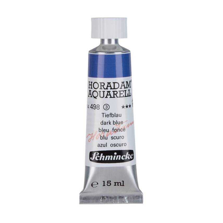 Schmincke Horadam Aquarell Artist Sulu Boya 15 ml 498 Dark Blue Indigo Seri 3 - 1