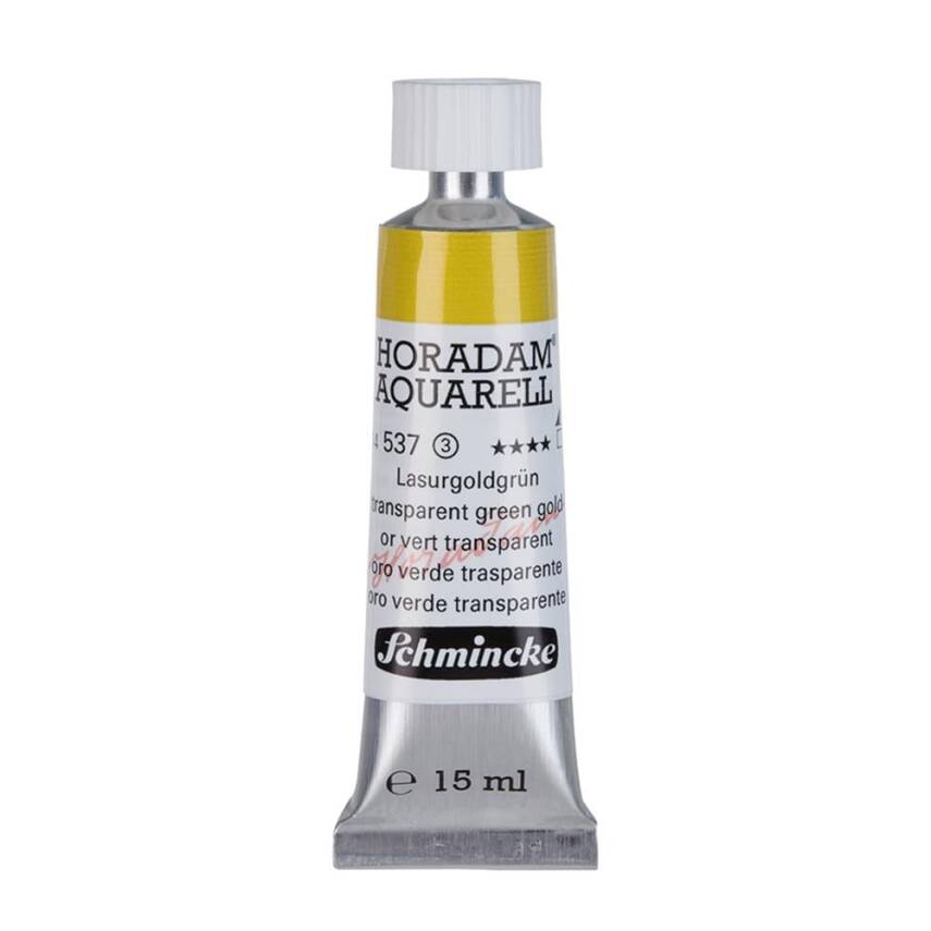 Schmincke Horadam Aquarell Artist Sulu Boya 15 ml 537 Transparent Green Gold Seri 3 - 1