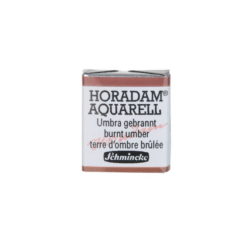 Schmincke Horadam Aquarell Artist Sulu Boya Yarım Tablet 668 Burnt Umber  - 1