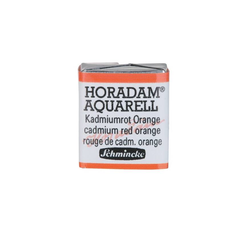 Schmincke Horadam Aquarell Artist Sulu Boya Yarım Tablet 348 Cadmium Red Orange - 1