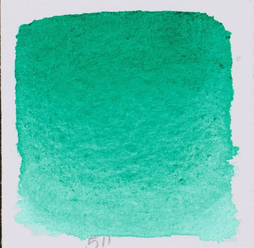 Schmincke Horadam Aquarell Artist Sulu Boya Yarım Tablet 511 Chromium Oxide Green Brilliant - 2
