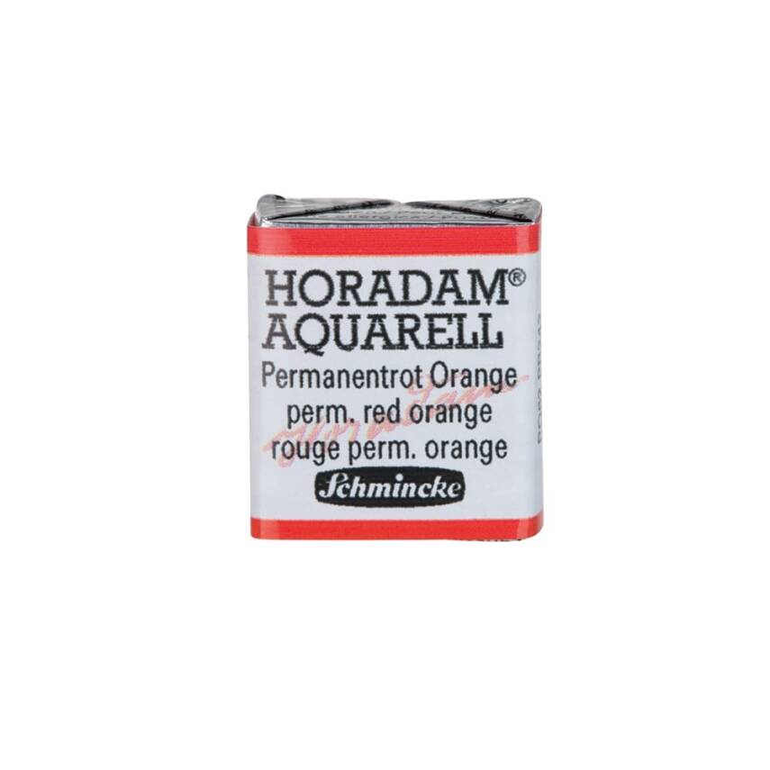 Schmincke Horadam Aquarell Artist Sulu Boya Yarım Tablet 360 Permanent Red Orange - 1