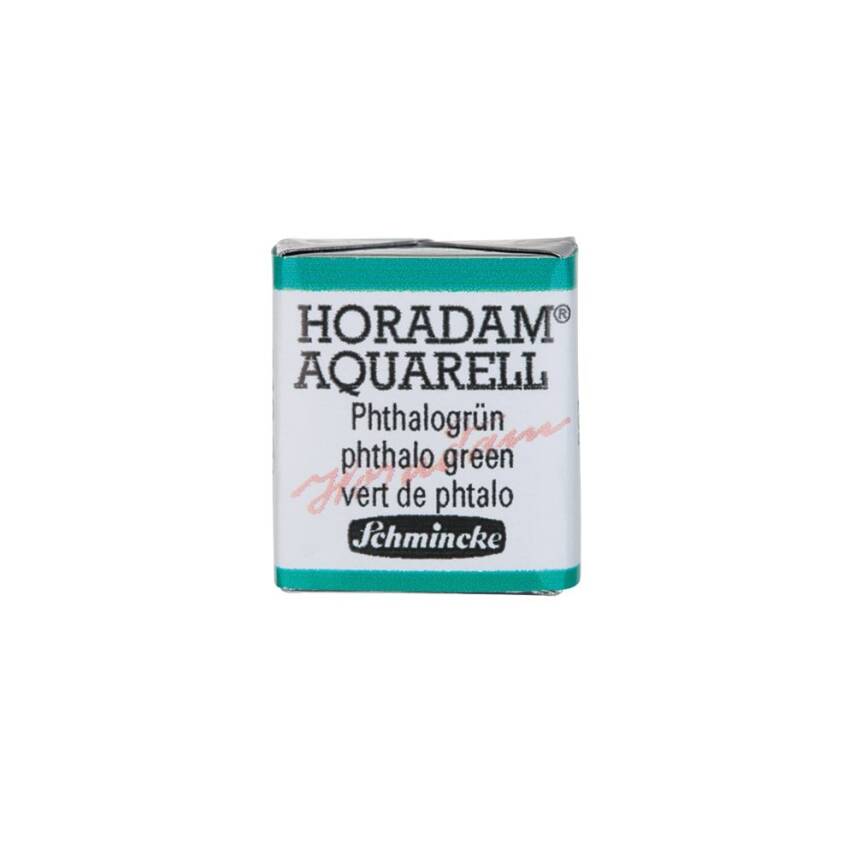 Schmincke Horadam Aquarell Artist Sulu Boya Yarım Tablet 519 Phthalo Green  - 1
