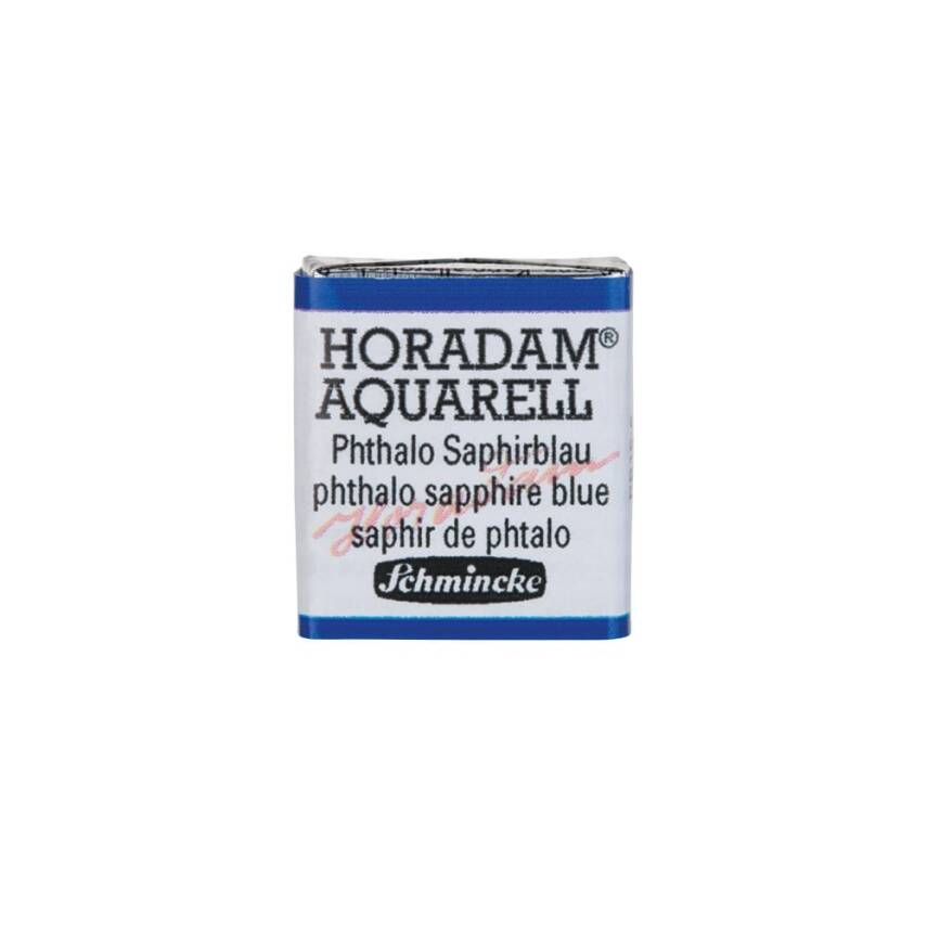 Schmincke Horadam Aquarell Artist Sulu Boya Yarım Tablet 477 Phthalo Sapphire Blue - 1