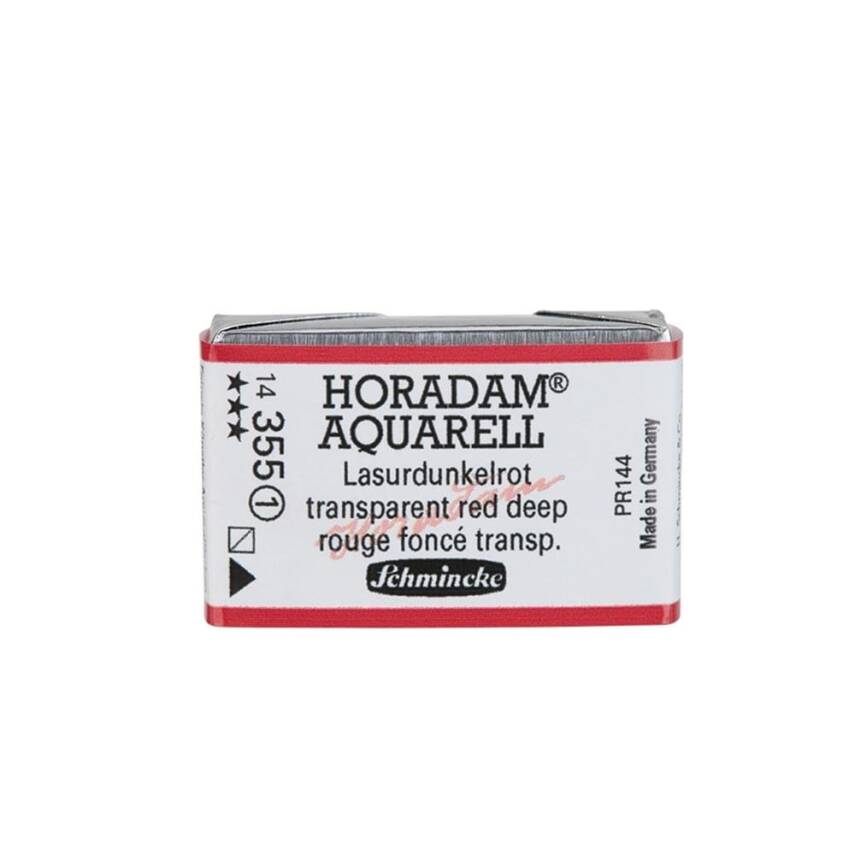 Schmincke Horadam Aquarell Artist Sulu Boya Tam Tablet 355 Transparent Red Deep Seri 1 - 1