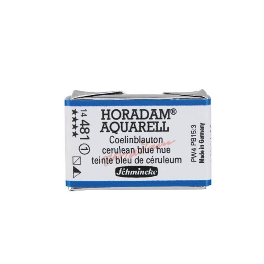 Schmincke Horadam Aquarell Artist Sulu Boya Tam Tablet 481 Cerulean Blue Hue Seri 1 - 1