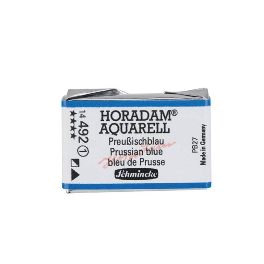 Schmincke Horadam Aquarell Artist Sulu Boya Tam Tablet 492 Prussian Blue Seri 1 - 1