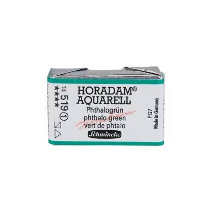 Schmincke Horadam Aquarell Artist Sulu Boya Tam Tablet 519 Phthalo Green Seri 1