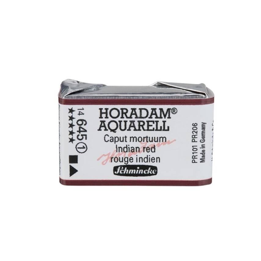 Schmincke Horadam Aquarell Artist Sulu Boya Tam Tablet 645 Indian Red Seri 1 - 1