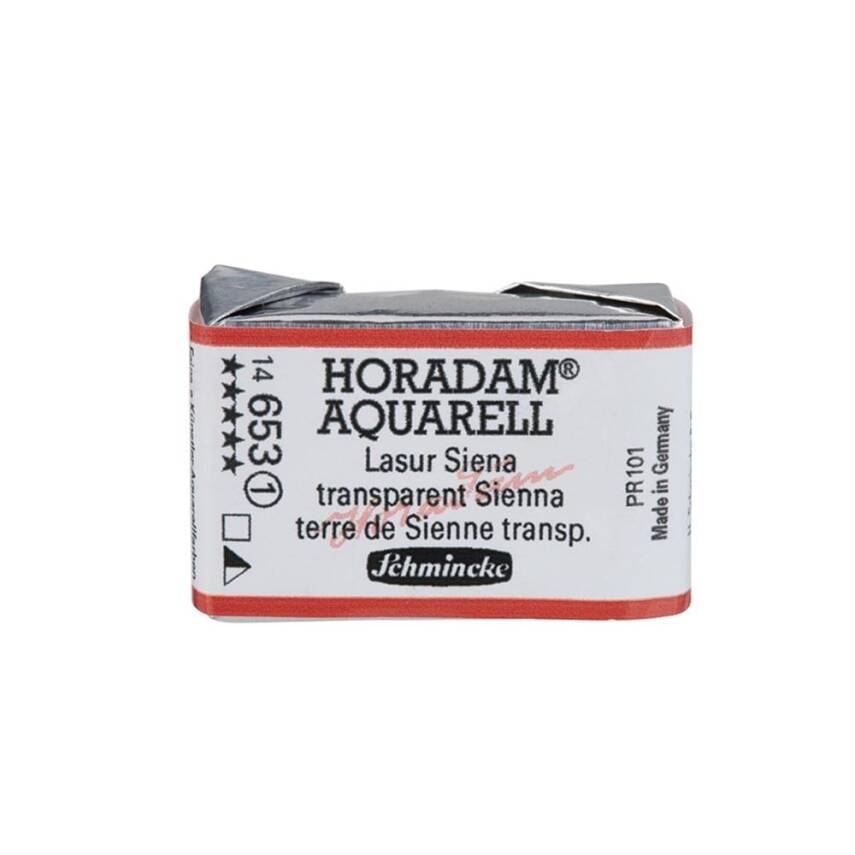 Schmincke Horadam Aquarell Artist Sulu Boya Tam Tablet 653 Transparent Sienna Seri 1 - 1