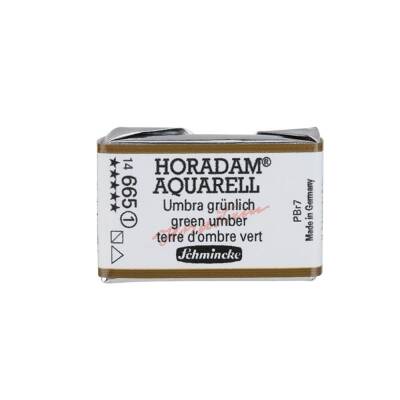 Schmincke Horadam Aquarell Artist Sulu Boya Tam Tablet 665 Green Umber Seri 1