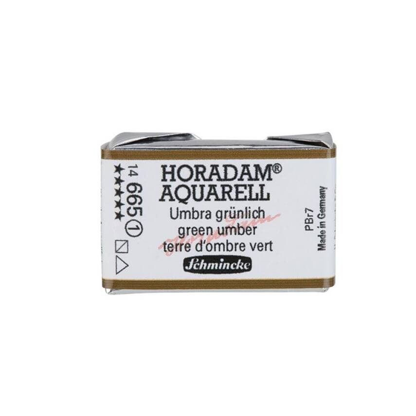 Schmincke Horadam Aquarell Artist Sulu Boya Tam Tablet 665 Green Umber Seri 1 - 1