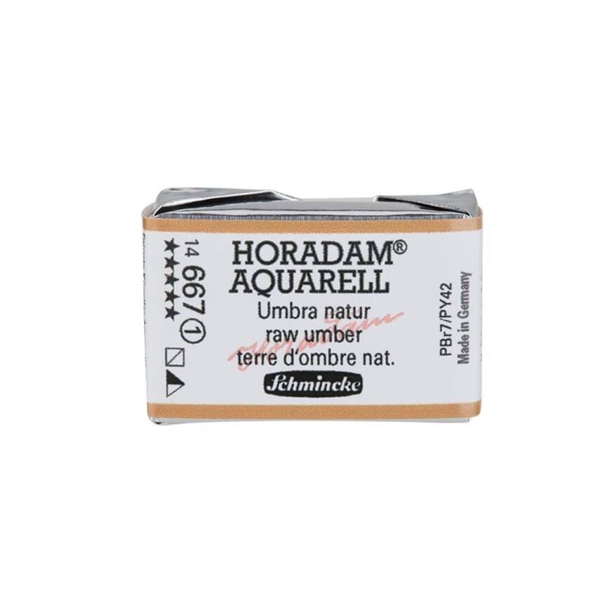 Schmincke Horadam Aquarell Artist Sulu Boya Tam Tablet 667 Raw Umber Seri 1 - 1