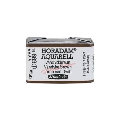 Schmincke Horadam Aquarell Artist Sulu Boya Tam Tablet 669 Vandyke Brown Seri 1