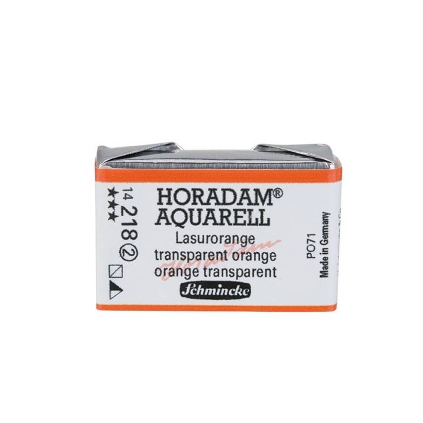Schmincke Horadam Aquarell Artist Sulu Boya Tam Tablet 218 Translucent Orange Seri 2 - 1