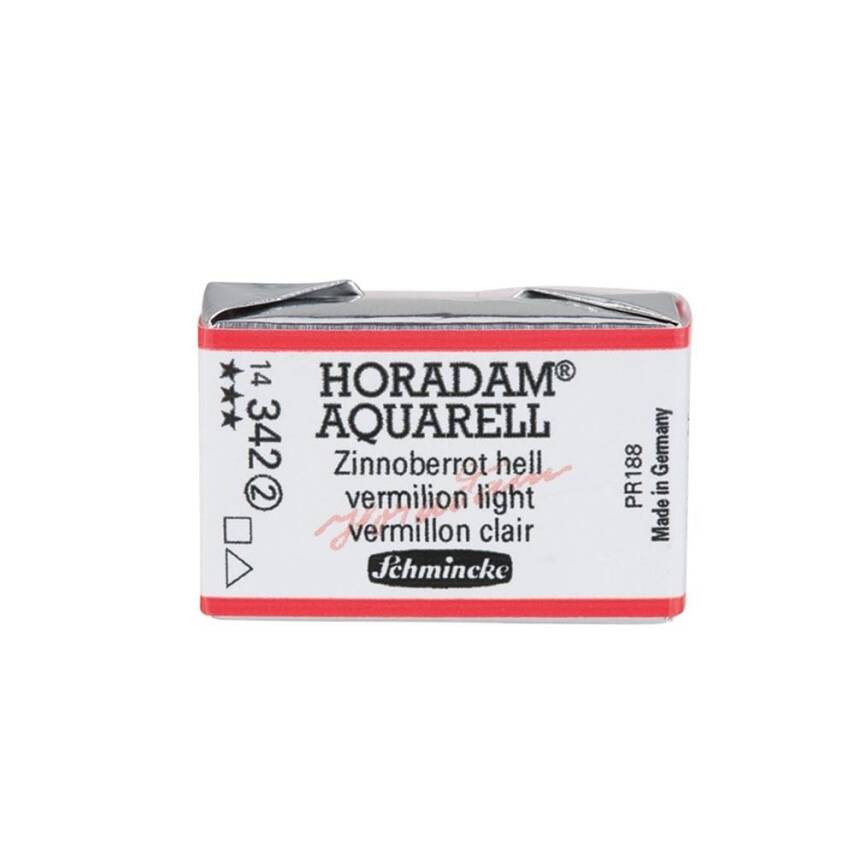 Schmincke Horadam Aquarell Artist Sulu Boya Tam Tablet 342 Vermilion Light Seri 2 - 1