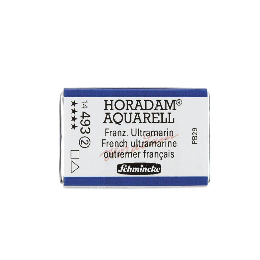 Schmincke Horadam Aquarell Artist Sulu Boya Tam Tablet 493 French Ultramarine Seri 2 - 1