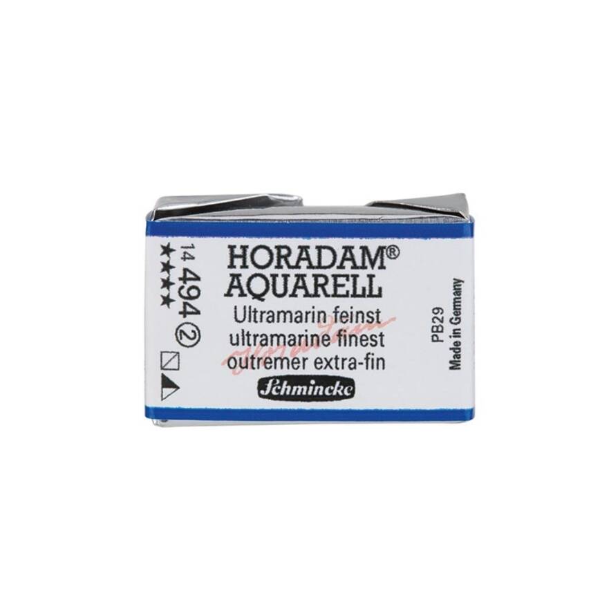 Schmincke Horadam Aquarell Artist Sulu Boya Tam Tablet 494 Ultramarine Finest Seri 2 - 1