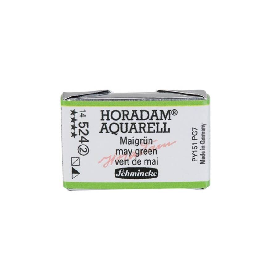 Schmincke Horadam Aquarell Artist Sulu Boya Tam Tablet 524 May Green Seri 2 - 1