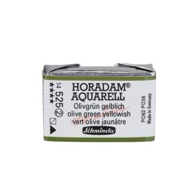 Schmincke Horadam Aquarell Artist Sulu Boya Tam Tablet 525 Olive Green Yellowish Seri 2