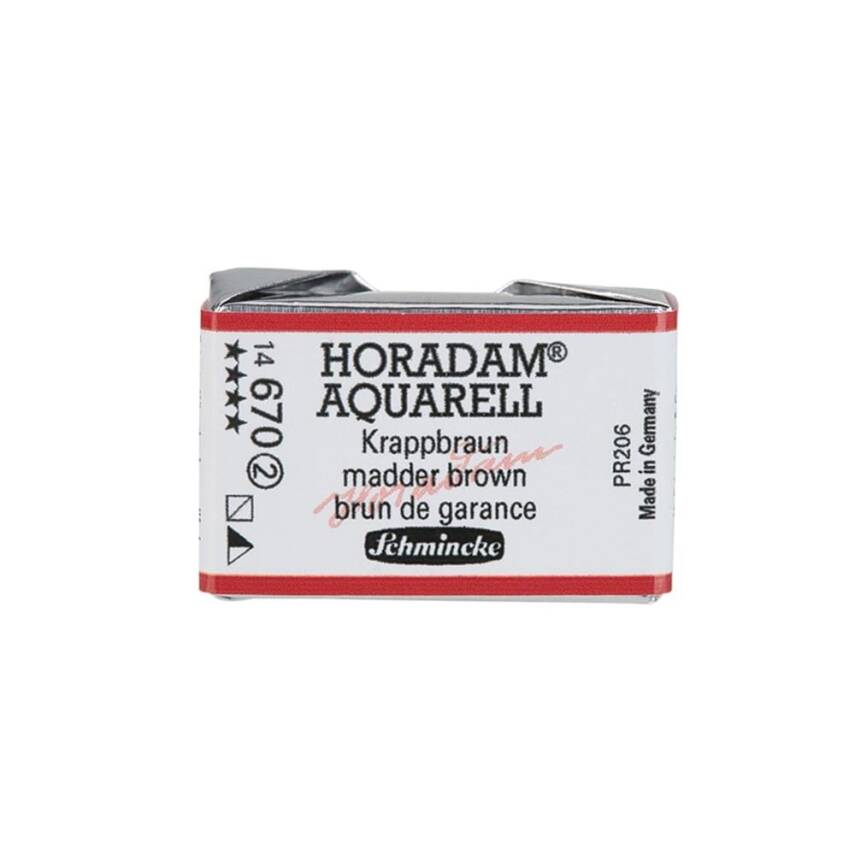 Schmincke Horadam Aquarell Artist Sulu Boya Tam Tablet 670 Madder Brown Seri 2 - 1
