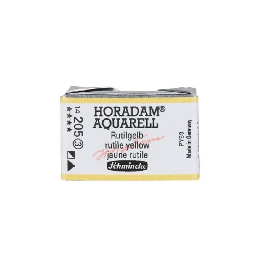Schmincke Horadam Aquarell Artist Sulu Boya Tam Tablet 205 Rutile Yellow Seri 3 - 1