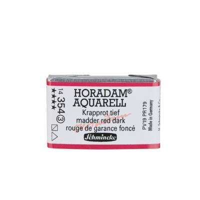 Schmincke Horadam Aquarell Artist Sulu Boya Tam Tablet 354 Madder Red Dark Seri 3