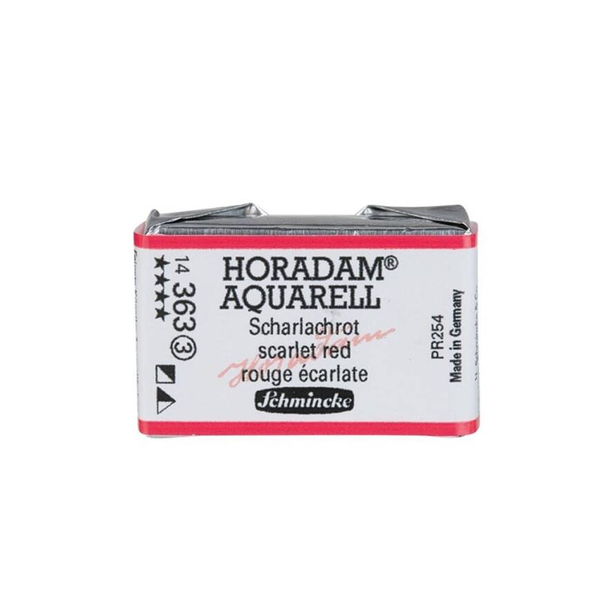Schmincke Horadam Aquarell Artist Sulu Boya Tam Tablet 363 Scarlet Red Seri 3 - 1