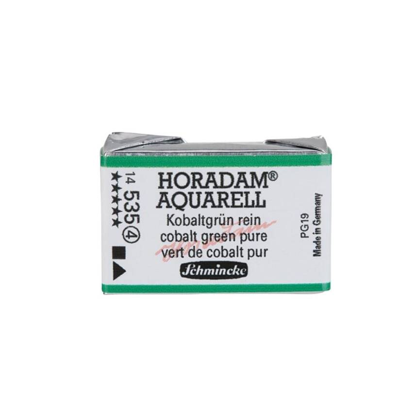 Schmincke Horadam Aquarell Artist Sulu Boya Tam Tablet 535 Cobalt Green Pure Seri 4 - 1