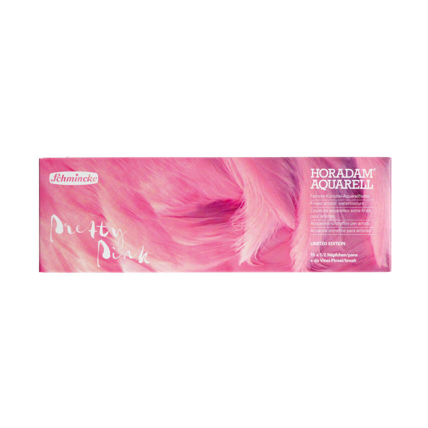 Schmincke Horadam Aquarell Artist Suluboya Seti 12 x Yarım Tablet Özel Renk Pretty Pink Da Vinci Fırça Hediyeli - 7