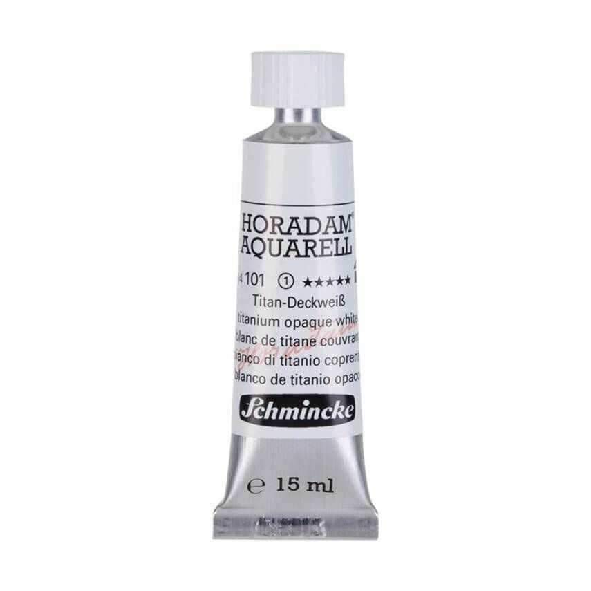Schmincke Horadam Aquarell Artist Watercolor 15 ml Tube Series 1 101 Titanium Opaque White - 1