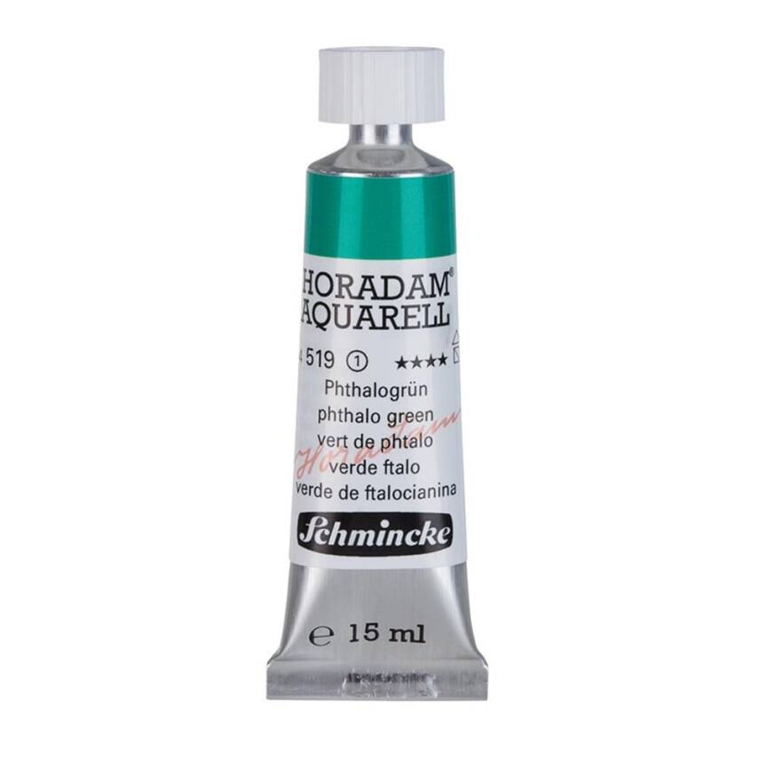 Schmincke Horadam Aquarell Artist Watercolor 15 ml Tube Series 1 519 Phthalo Green - 1