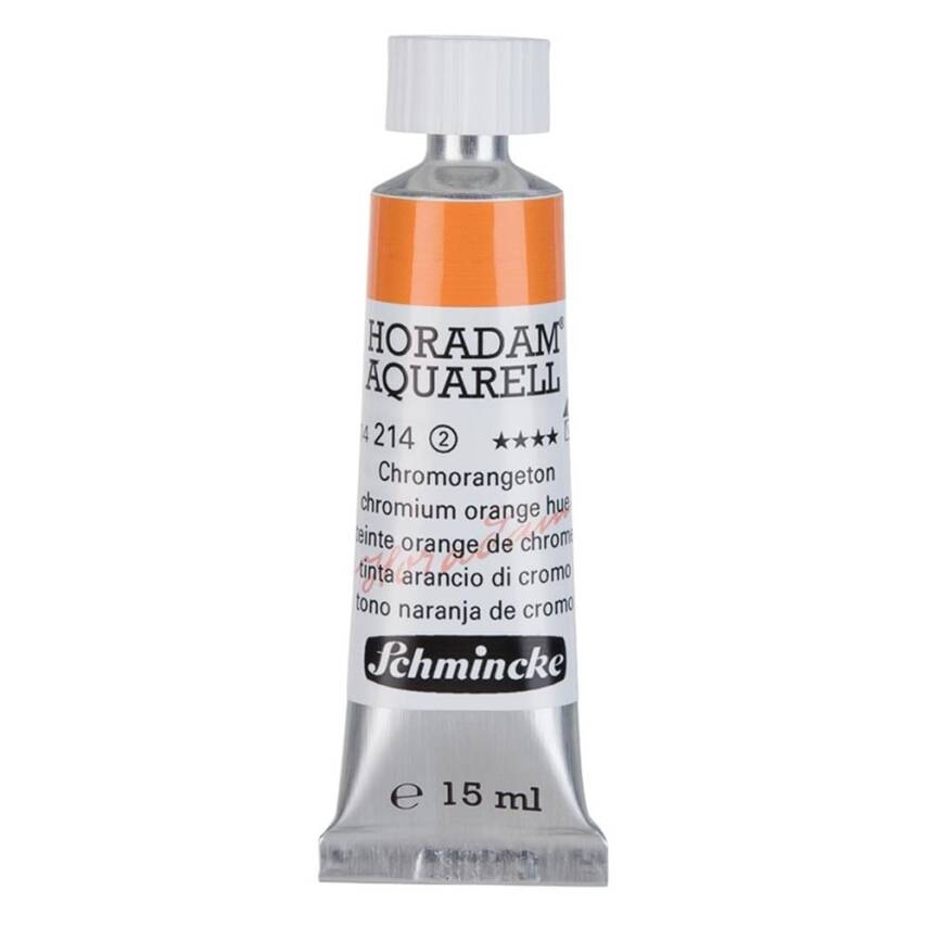 Schmincke Horadam Aquarell Artist Watercolor 15 ml Tube Series 2 214 Chrome Orange No Lead - 1