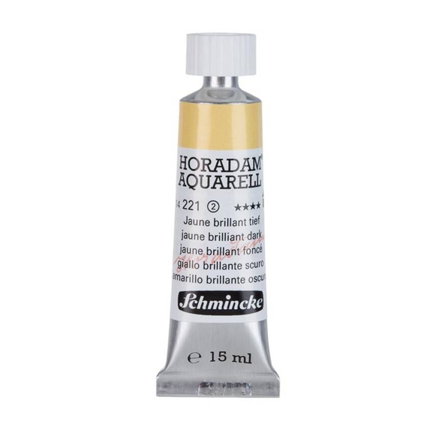 Schmincke Horadam Aquarell Artist Watercolor 15 ml Tube Series 2 221 Jaune Brilliant Dark - 1