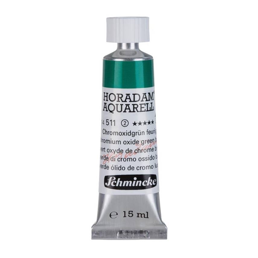 Schmincke Horadam Aquarell Artist Watercolor 15 ml Tube Series 2 511 Chromium Oxide Green Brilliant - 1