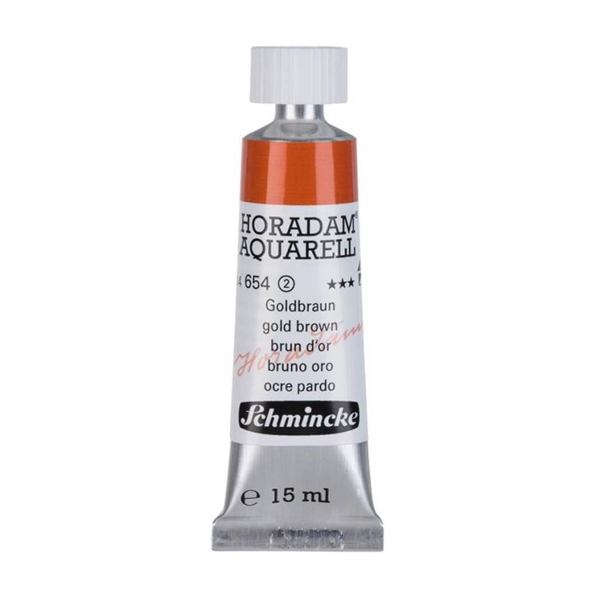 Schmincke Horadam Aquarell Artist Watercolor 15 ml Tube Series 2 654 Gold Brown - 1