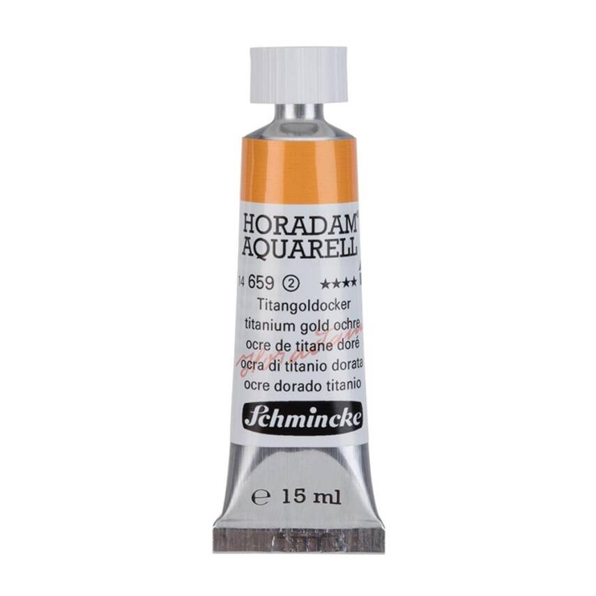 Schmincke Horadam Aquarell Artist Watercolor 15 ml Tube Series 2 659 Titanium Gold Ocher - 1