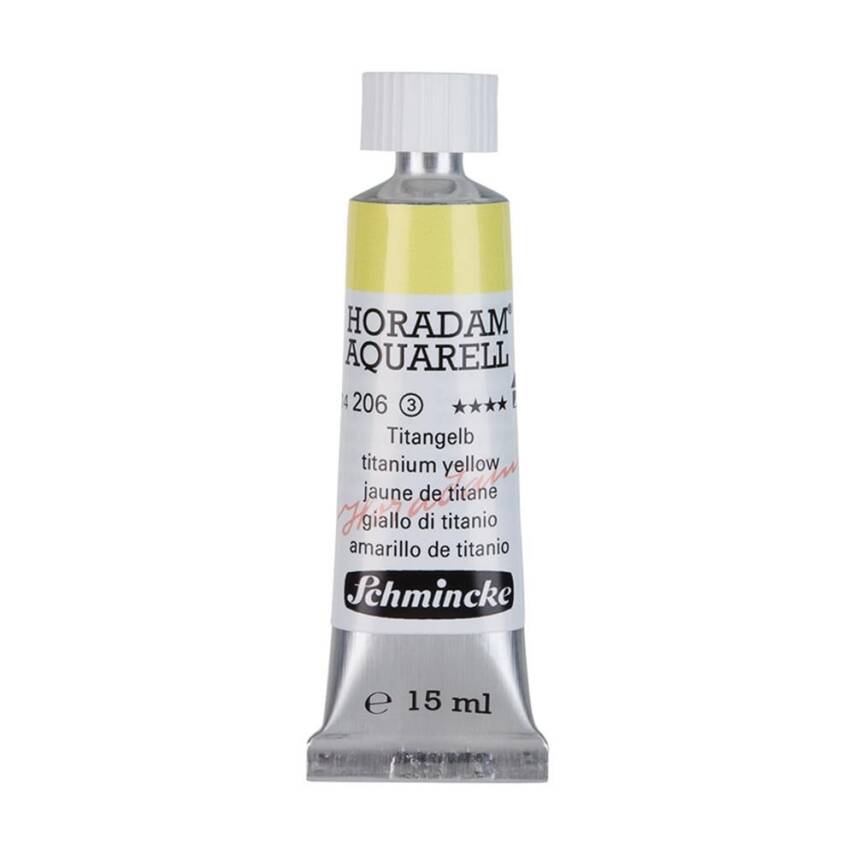 Schmincke Horadam Aquarell Artist Watercolor 15 ml Tube Series 3 206 Titanium Yellow - 1