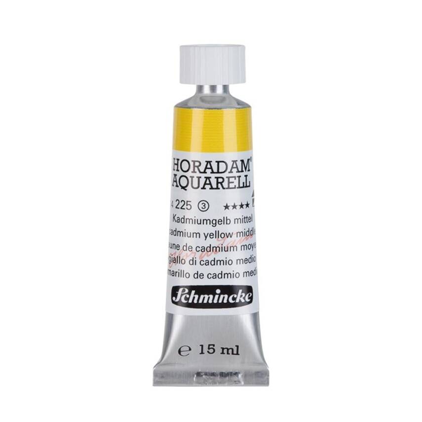 Schmincke Horadam Aquarell Artist Watercolor 15 ml Tube Series 3 225 Cadmium Yellow Middle - 1