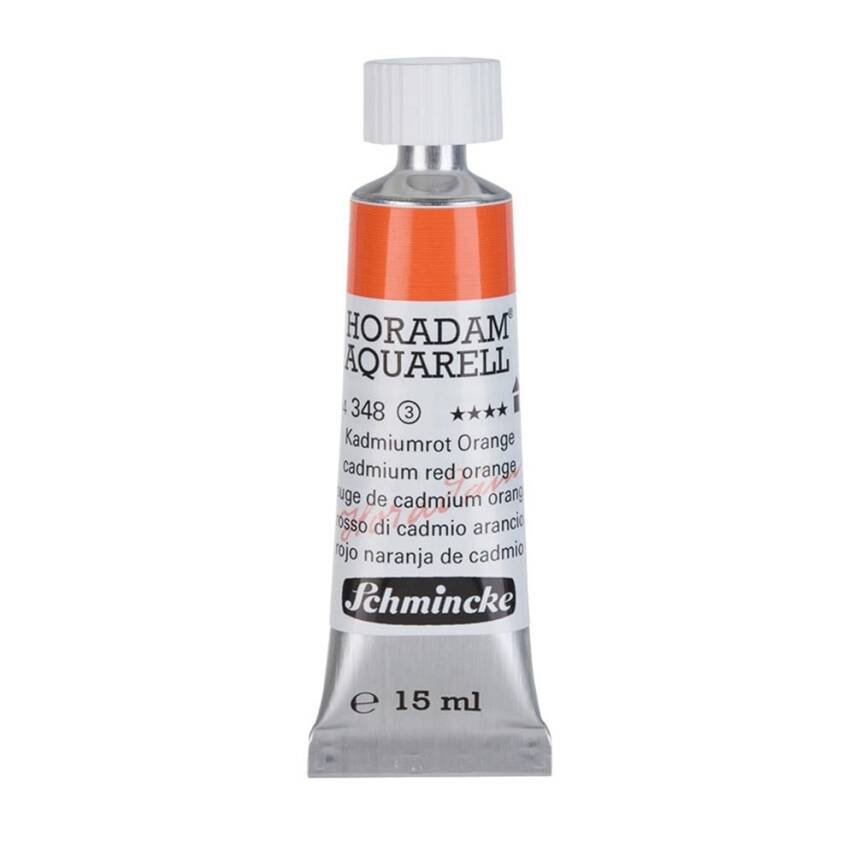 Schmincke Horadam Aquarell Artist Watercolor 15 ml Tube Series 3 348 Cadmium Red Orange - 1