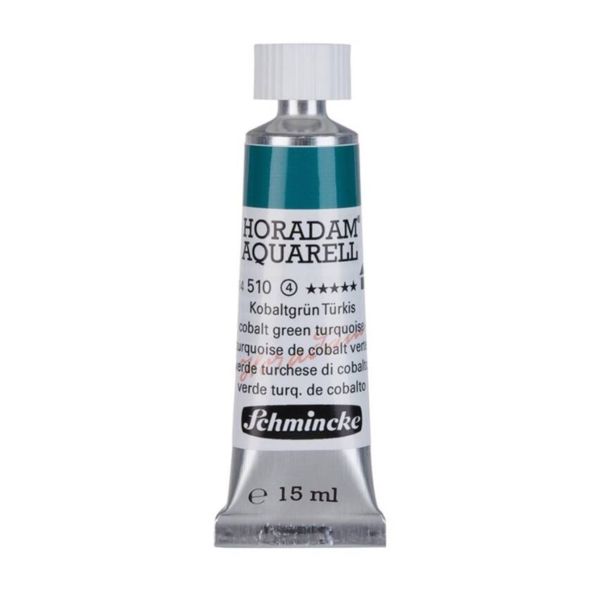 Schmincke Horadam Aquarell Artist Watercolor 15 ml Tube Series 4 510 Cobalt Green Turquoise - 1
