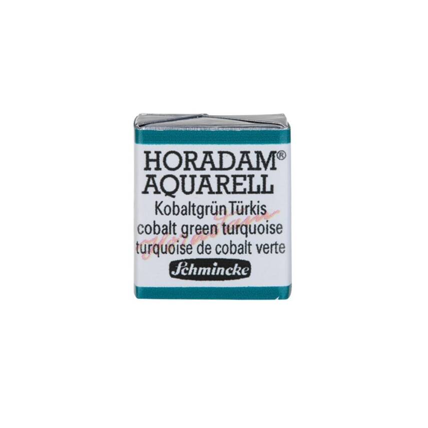 Schmincke Horadam Aquarell Artist Watercolor Cobalt Green Turquoise 1/2 Tab. - 1