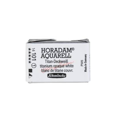 Schmincke Horadam Aquarell Artist Watercolor Full Pan Series 1 101 Titanium Opaque White