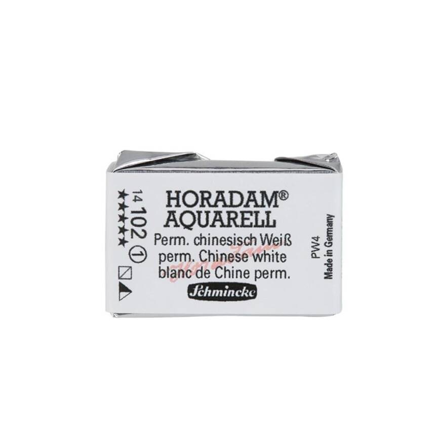 Schmincke Horadam Aquarell Artist Watercolor Full Pan Series 1 102 Permanent Chinese White - 1