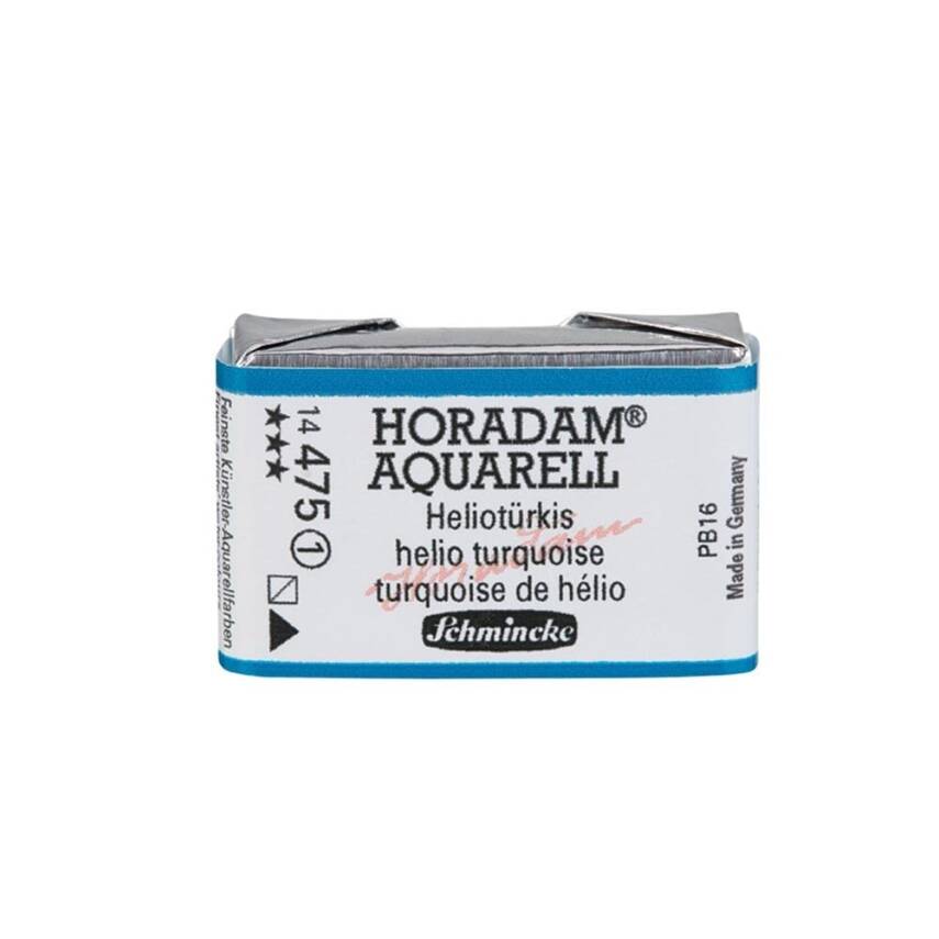 Schmincke Horadam Aquarell Artist Watercolor Full Pan Series 1 475 Helio Turquoise - 1